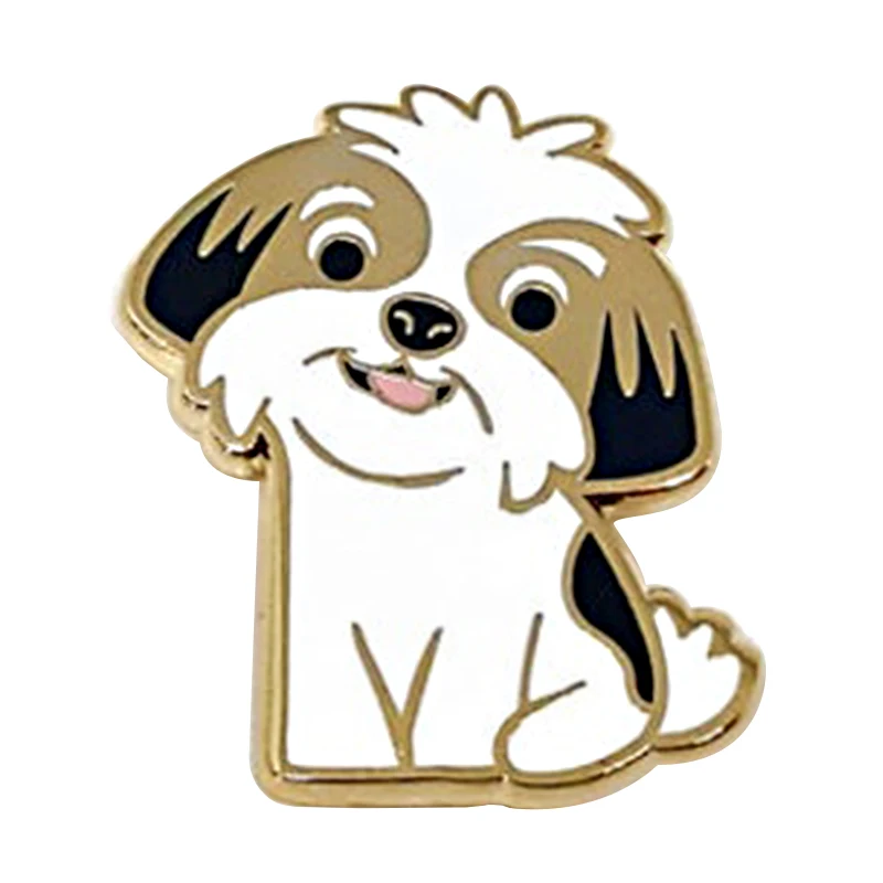 Собака эмали штырь|Броши| |