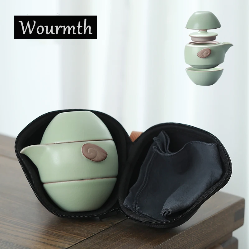 

Private Customize Chinese Kung Fu Tea Set Ceramic Portable Teapot Set Travel Gaiwan Tea Cups of Tea Ceremony Teacup Fine Gift