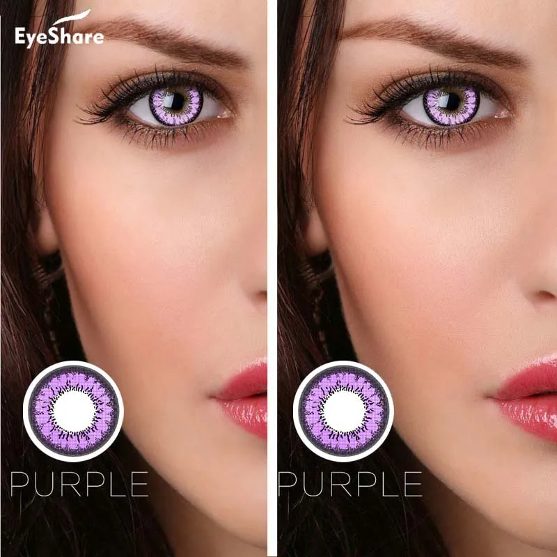 

EYESHARE- 2pcs/pair Honey Series Cosmetic Contact Lenses Eye Color Yealy Use