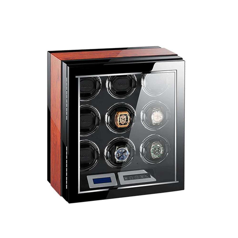 Watch Winder Holder Display 9 slots Automatic Mechanical Winding Box Jewelry Watches New Storage Case | Наручные часы