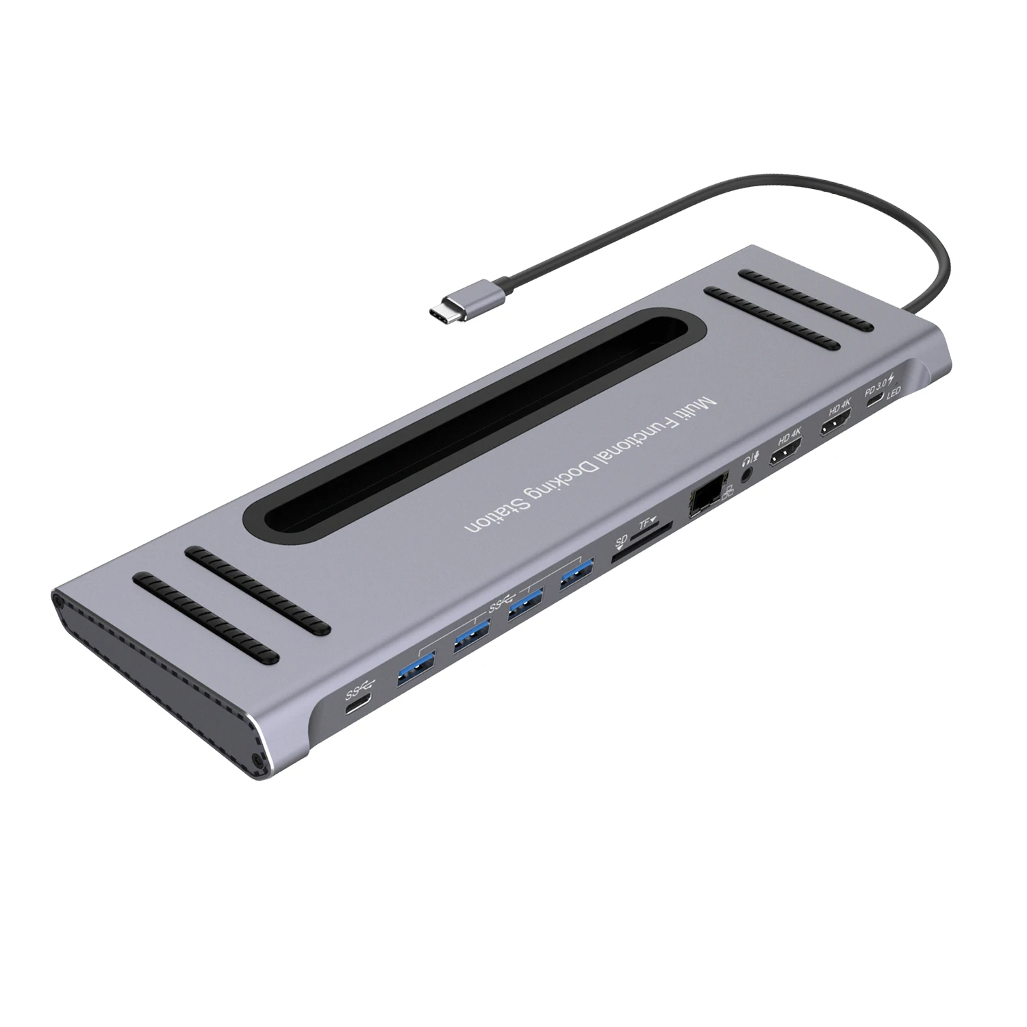 Док-станция Onten Usb C Hub 12 в 1 док-станция 4k адаптер с тройным дисплеем типа - купить по