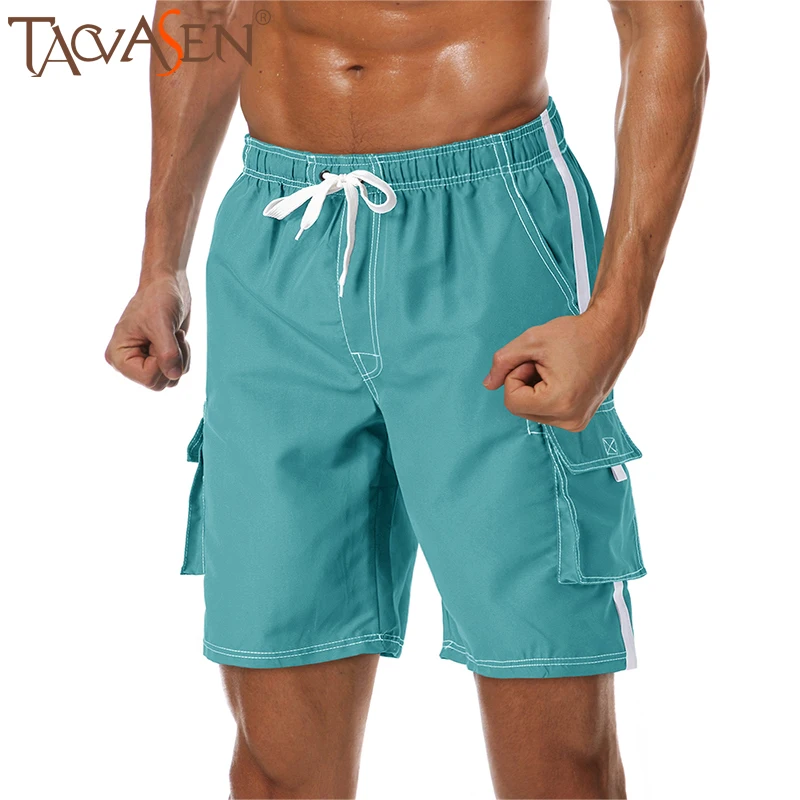 Летние мужские пляжные шорты TACVASEN плавки легкие быстросохнущие для плавания и
