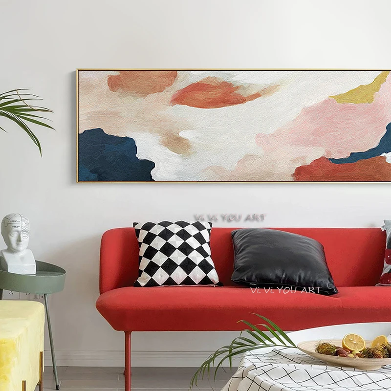 

100% ручной работы Wall Art пейзаж настенная живопись холст абстрактная картина с изображением облаков для Гостиная домашний Декор без рамки