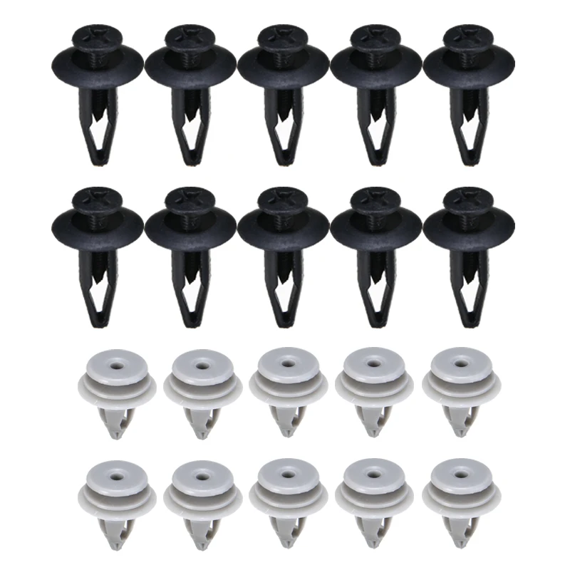 

20 шт. прочный пластиковый винт для зажима + кнопка или зажимы для отделки автомобильные Сменные аксессуары для Jaguar X-Type