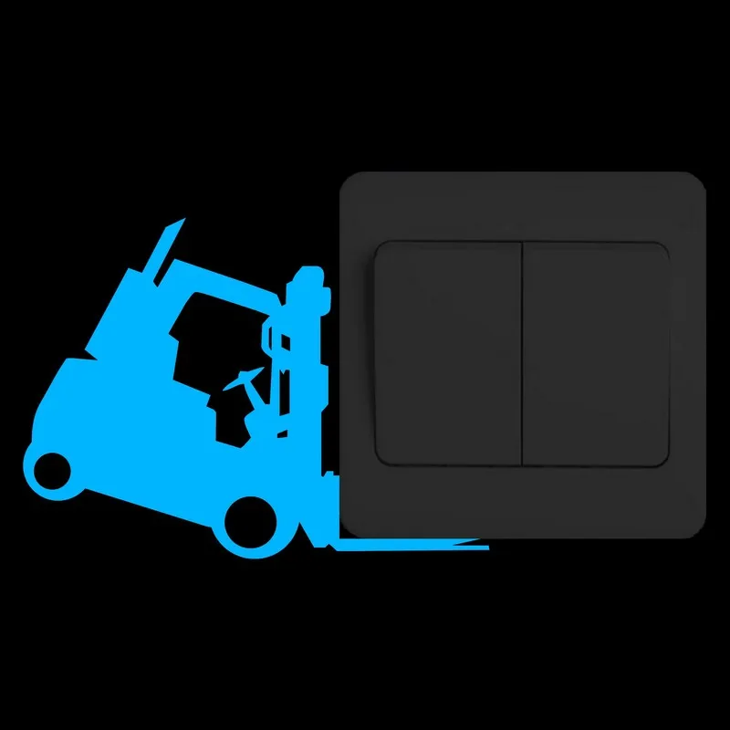 Забавная наклейка на вилочный погрузчик светящийся в темноте мультяшная