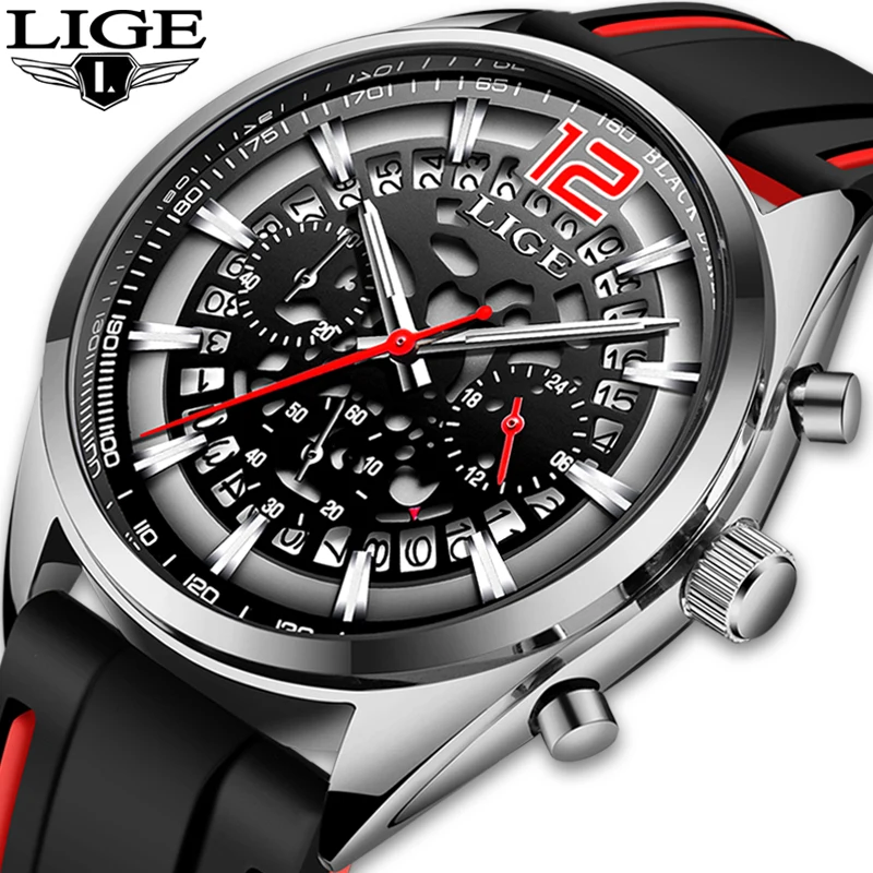 2019 полые мужские s часы лучший бренд класса люкс силиконовые ремешок военные