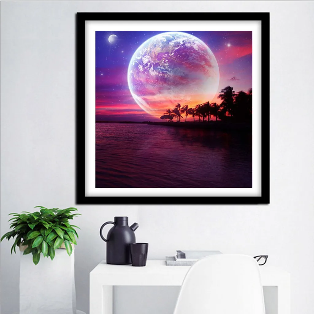 Алмазная вышивка сделай сам пейзаж луна особой формы алмазная живопись 5d Набор