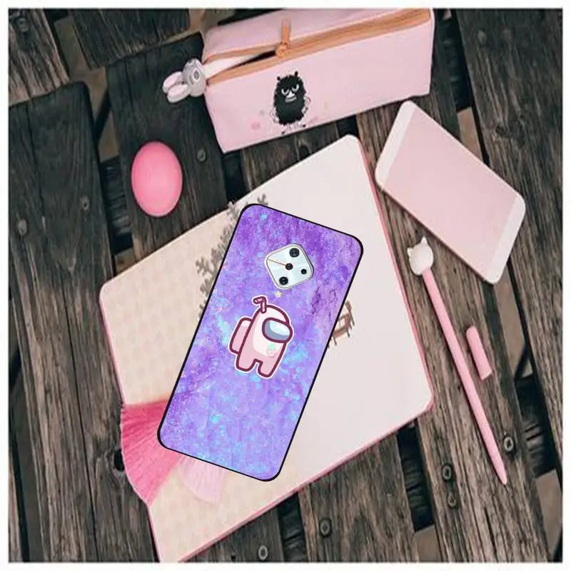 

LJHYDFCNB Among Us Black Soft Phone Case For Vivo X9 9s 20 Plus Y97 83 75 71 69 V15 V17 V5 S