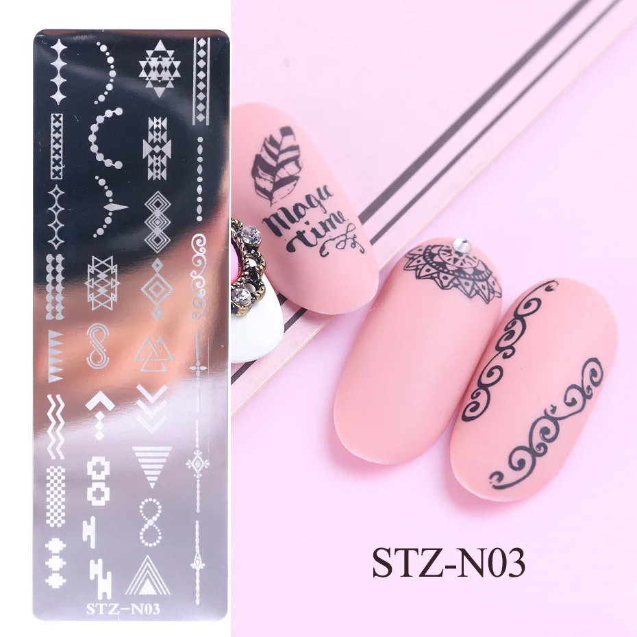 

1pcs Nail ArtButterfly flower snowflake elk geometric figure DIY Nail Designs Beautiful lManicure Image Plate Stencil
