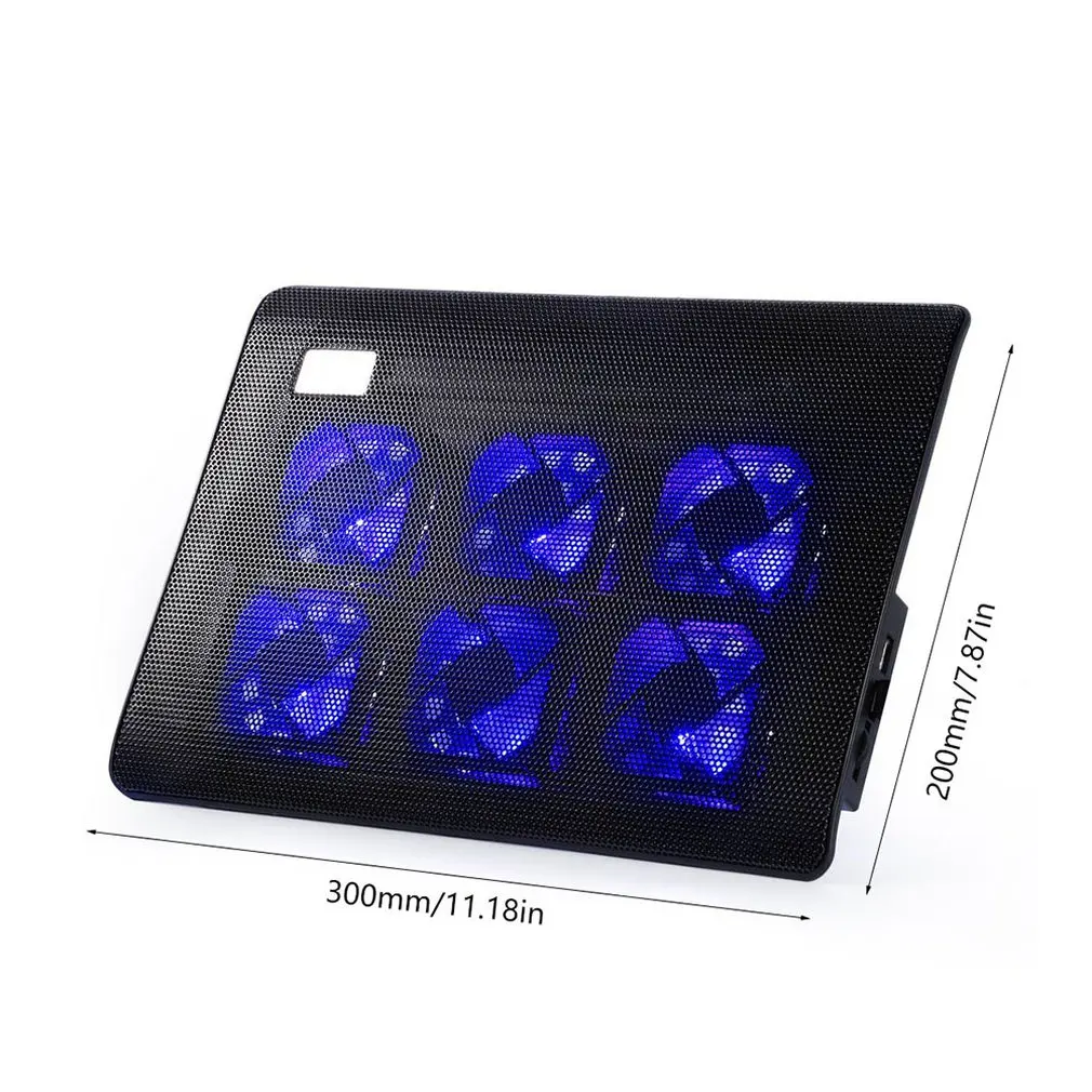 

Notebook Cooler Metal Net Engineering Plastic USB powered Mute 2 fans/4 fans/6 fans Cooling base for laptop 1 Set