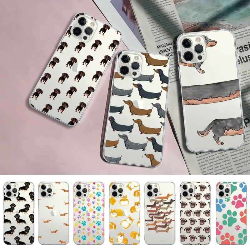 

Cartoons Dachshund Bulldog Phone Case for iPhone 11 12 13 mini pro XS MAX 8 7 6 6S Plus X 5S SE 2020 XR case