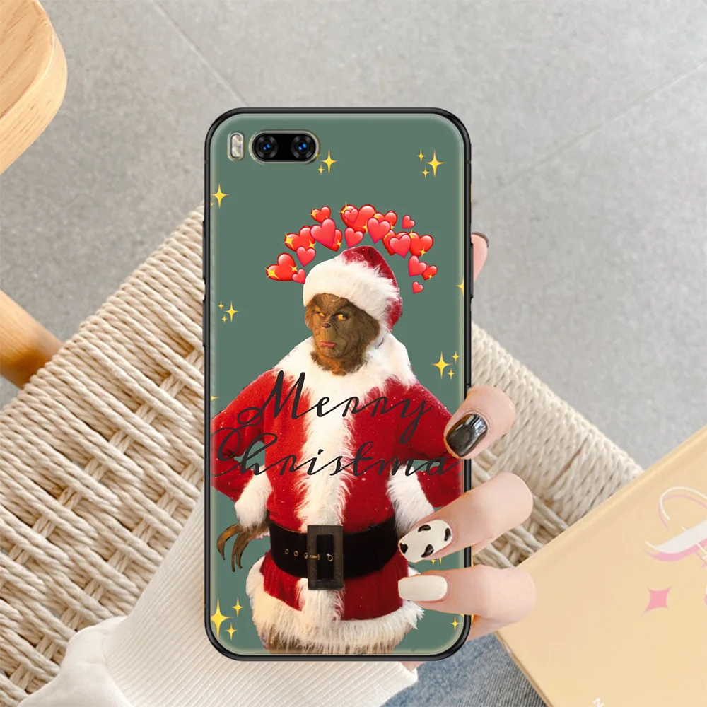 

Green Hair Grinch Phone case For Xiaomi Mi Max Note 3 A2 A3 8 9 9T 10 Lite Pro Ultra black silicone funda trend shell painting