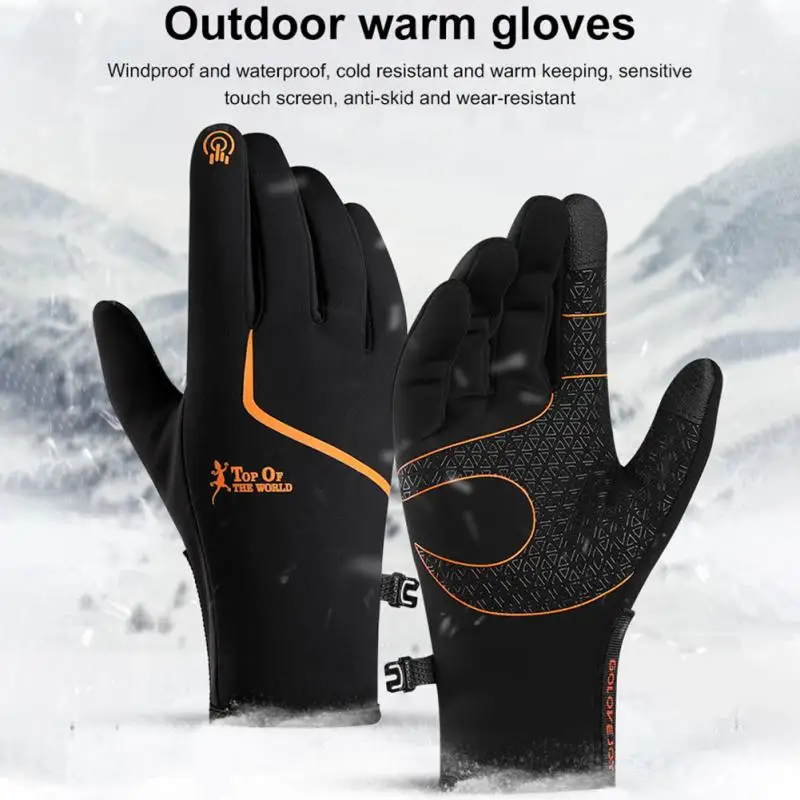 

Women Men Autumn Winter Thermal Warm Cycling Bicycle Bike Ski Waterproof Windproof Outdoor Gloves Sports Full Finger
