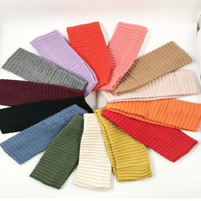

ncmama 2021 New Soft Cotton Stretchy Hair Bands For Girls Women Solid Color Twist Knitted Headbands Fashion Hair Accessories