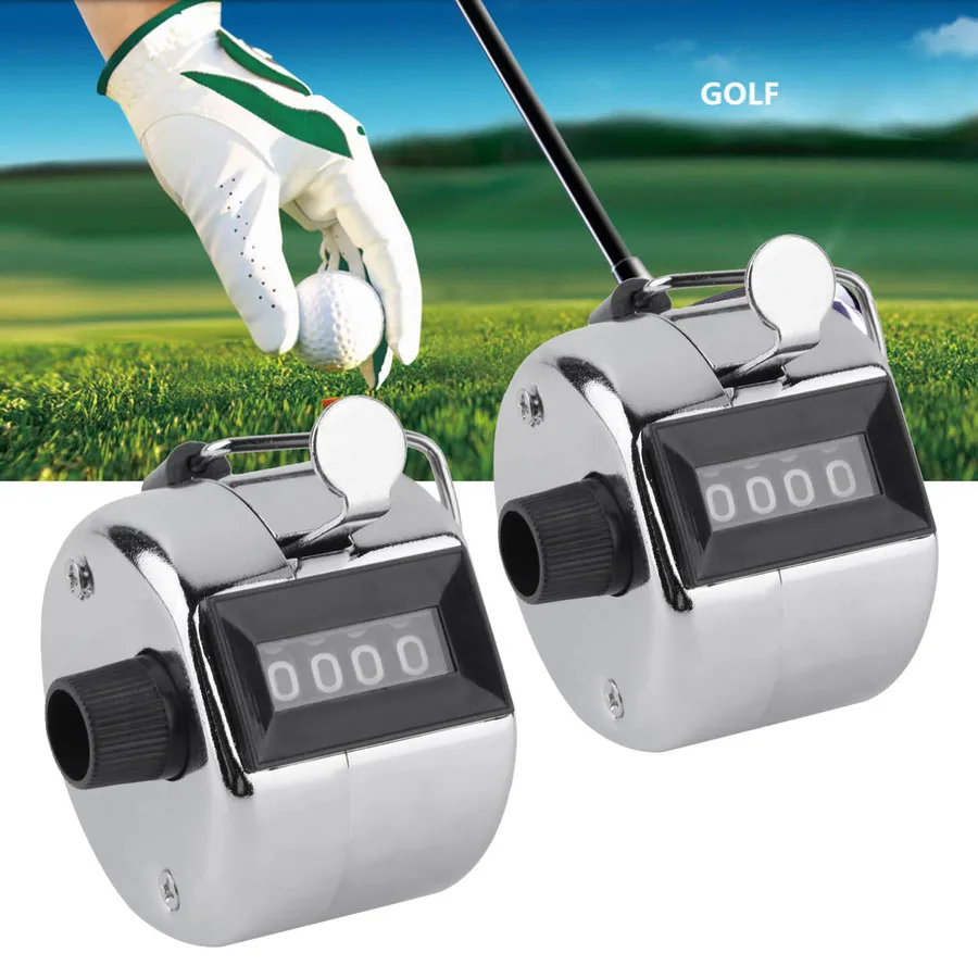 2 Pcs Metal Hand Tally Counter 4-Digit Counters Mechanical Palm Clicker Number Count for Sports | Спорт и развлечения