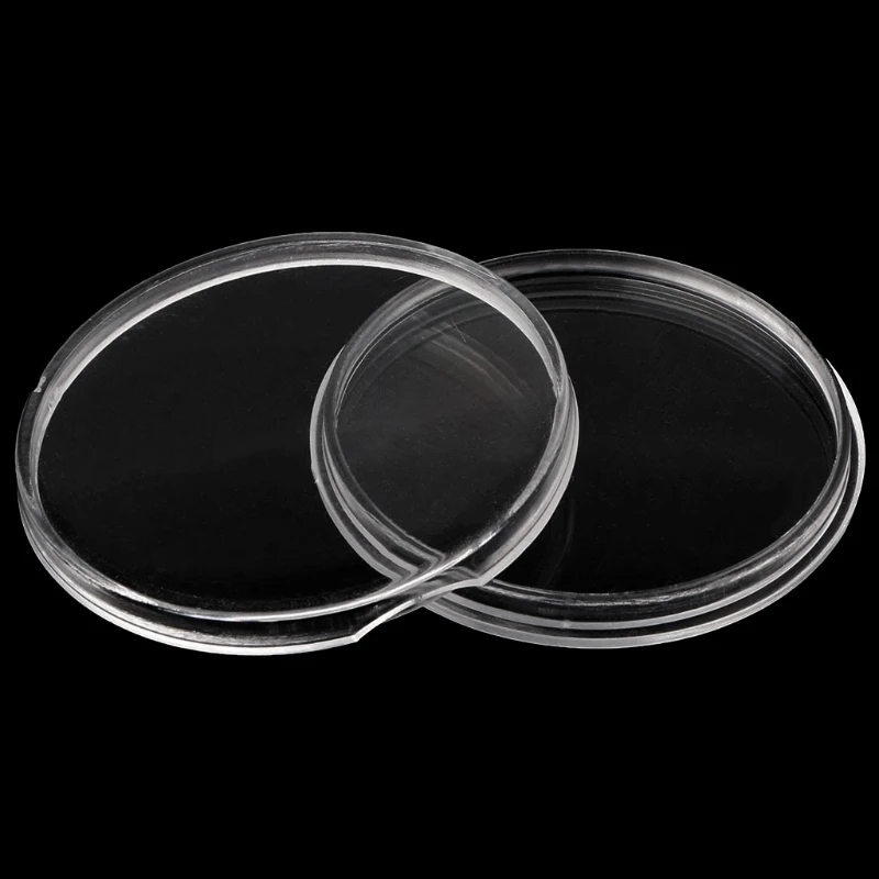 

P82C 46mm Plastic Coin Holder Capsule Storage Case Display Box With 5 Sizes Pad Rings