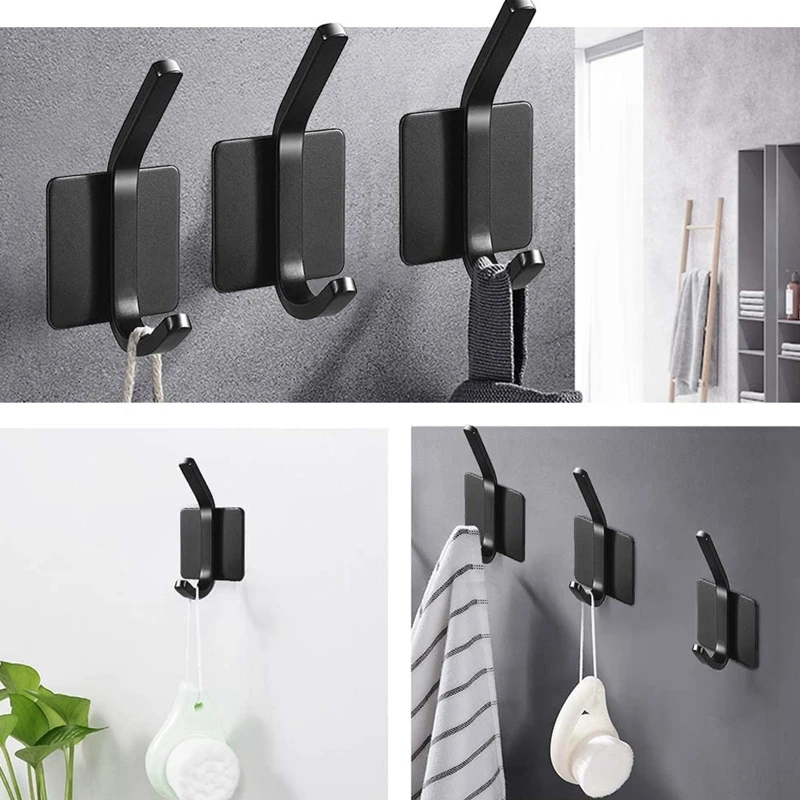 

Towel Hook Heavy Duty Wall Hooks Stainless Steel Waterproof Door Hooks Kitchen Bathroom Holder Non-Slip Hanger