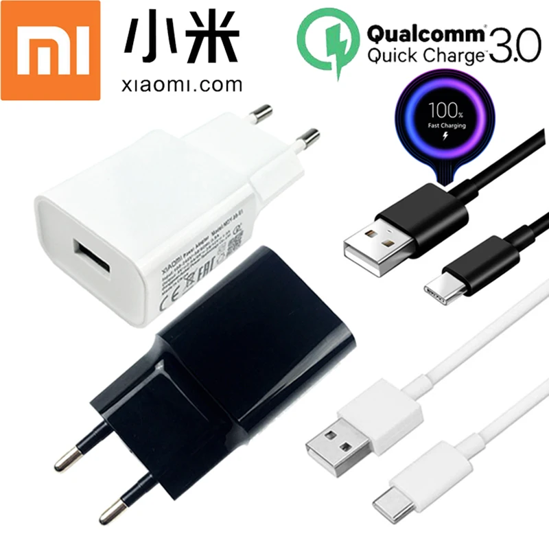 Оригинальное быстрое зарядное устройство Xiaomi Qc 3 0 зарядный адаптер Usb C для Mi 8 10 Lite
