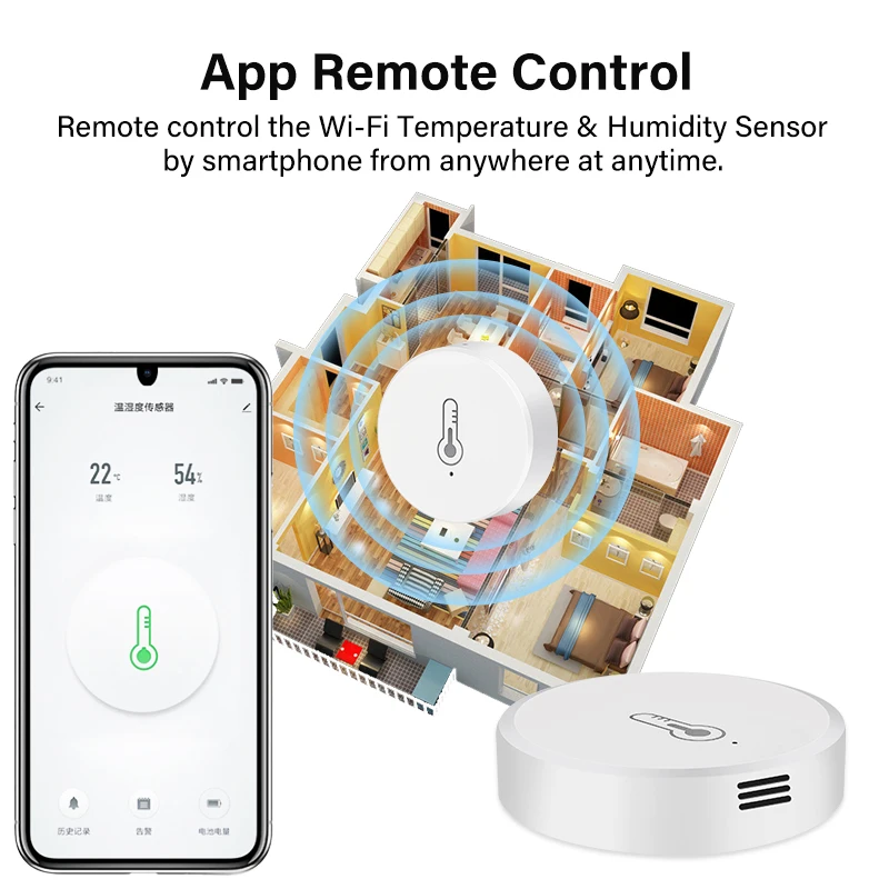 Умный датчик температуры и влажности Aubess Tuya ZigBee работает со шлюзом через Alexa Google