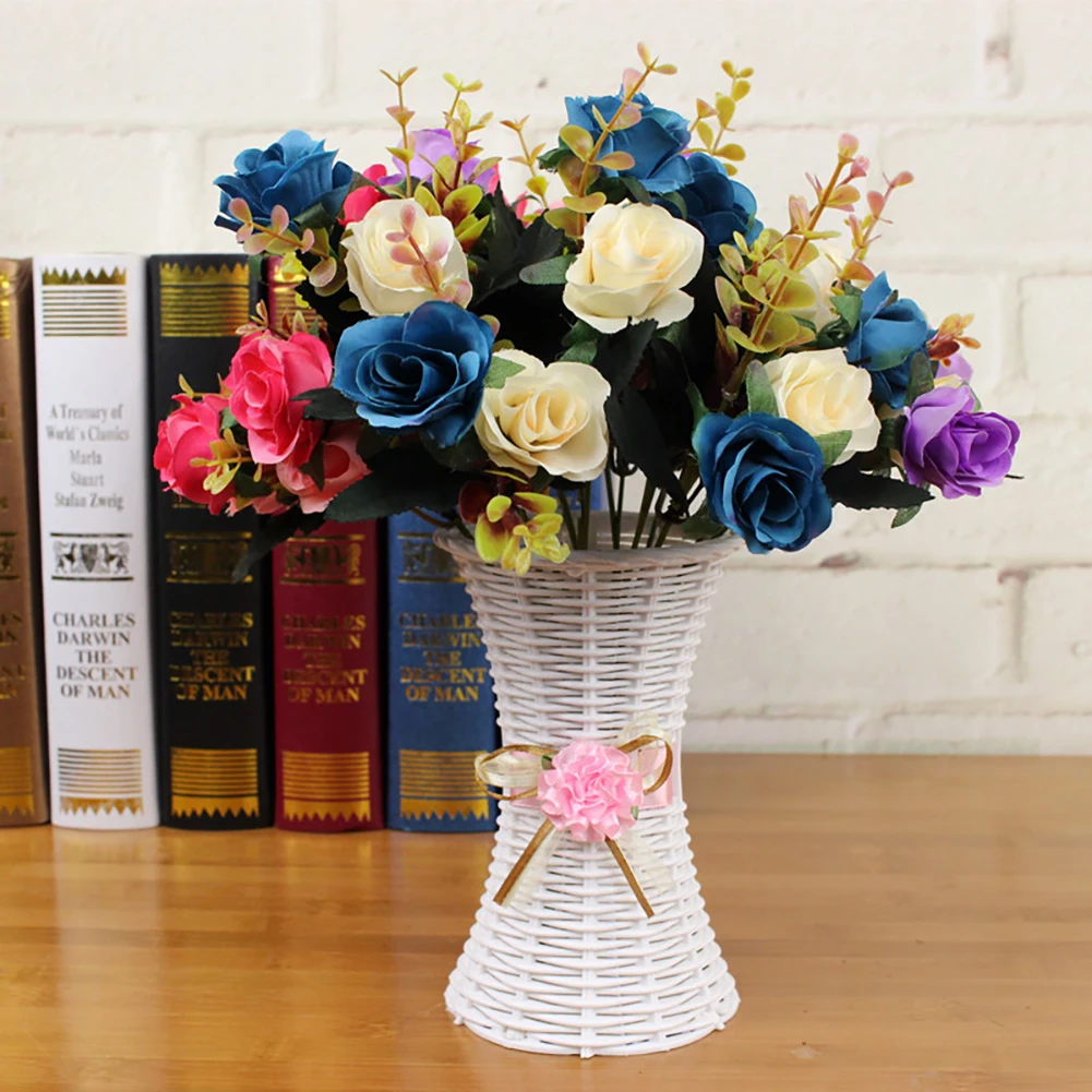 Искусственные цветы букет розы на 10 головок свадебные искусственные для