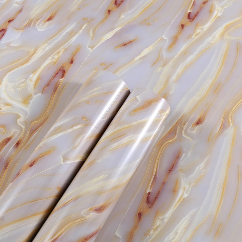 

Kitchen living room bedroom desktop marble sticker 3D peel and stick wallpaper waterproof and antifouling furniture renovation