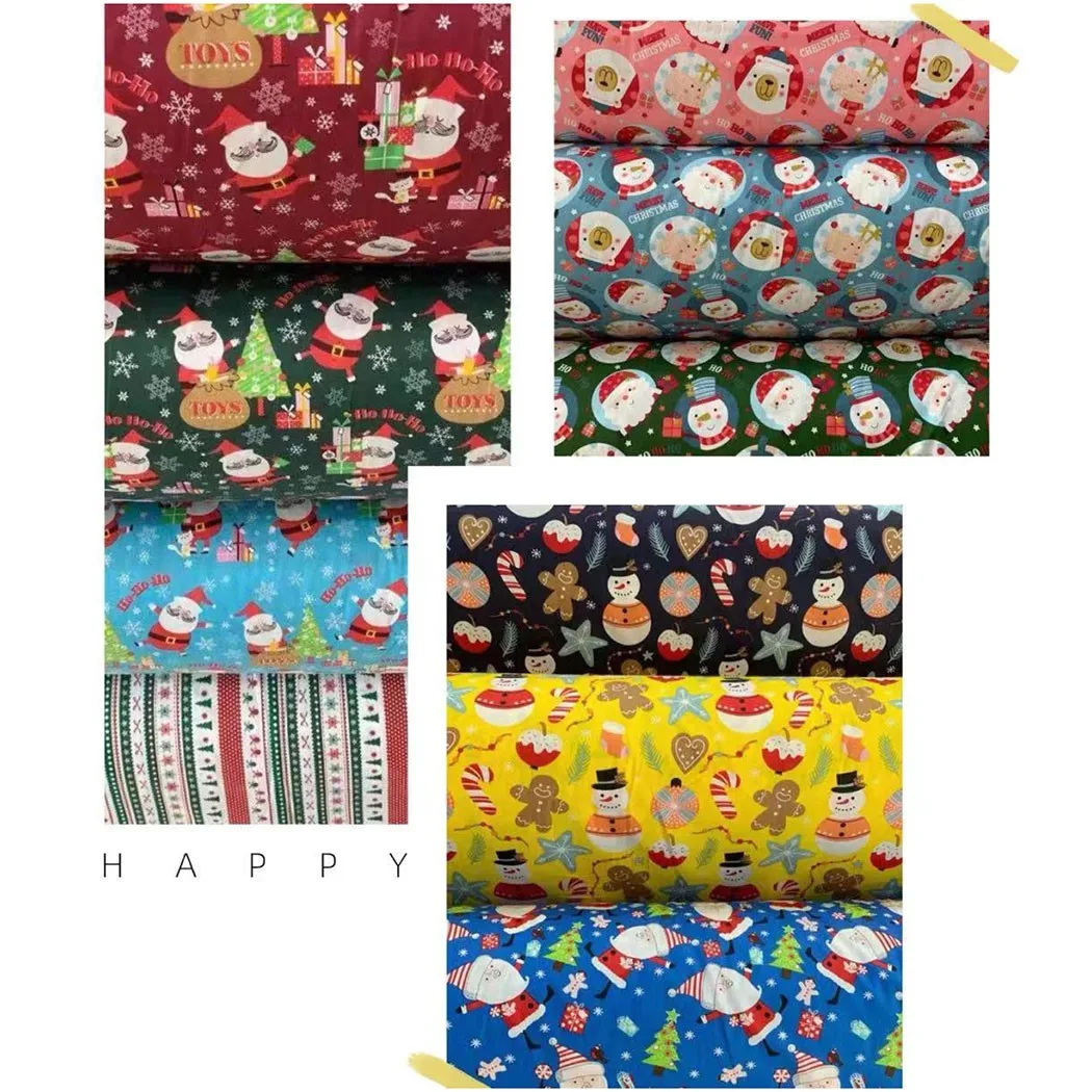 

10pcs/lot Christmas Cotton Cloth Sewing Fabric For Patchwork Needlework DIY Handmade Material Christmas Printed Fabric Textiles