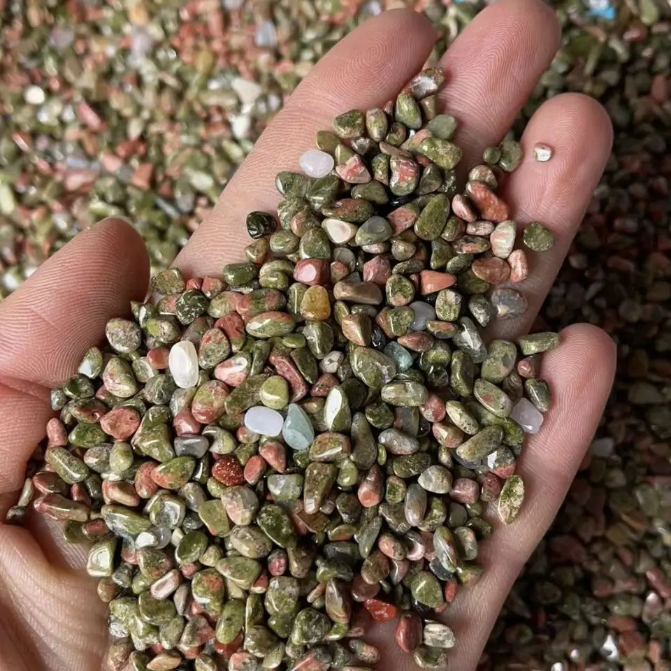 Натуральные цветы зеленое сокровище гравий качественный кристаллический камень
