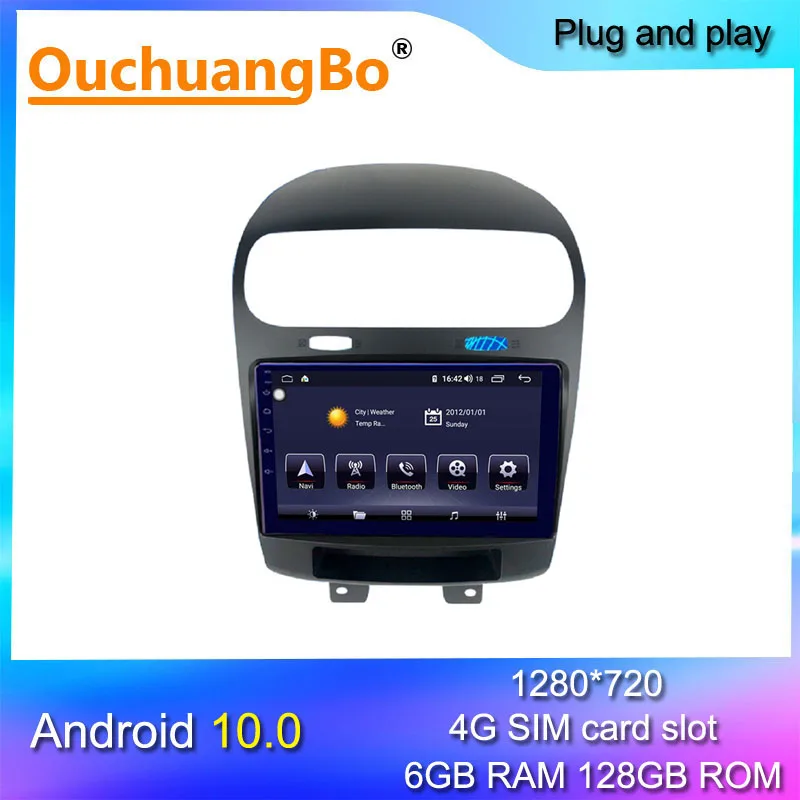 

Ouchuangbo GPS audio player radio for 9 inch Dodge Journey Fiat Leap 2012-2020 with Android 10 DSP carplay 6+128GB