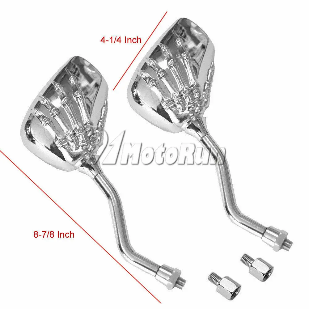1 пара мотоциклетных зеркал заднего вида с черепом для Kawasaki Vulcan VN 700 750 800 900 1500 1600 1700