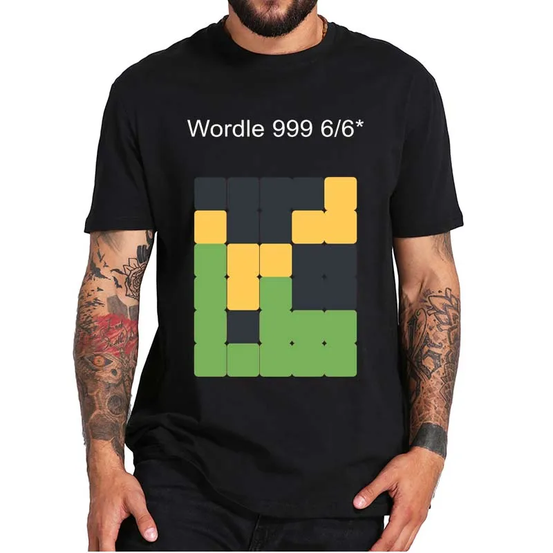 

Популярная игра Wordle, забавная Повседневная игра с надписью, сетчатая основная футболка для влюбленных, мягкая Высококачественная Мужская о...