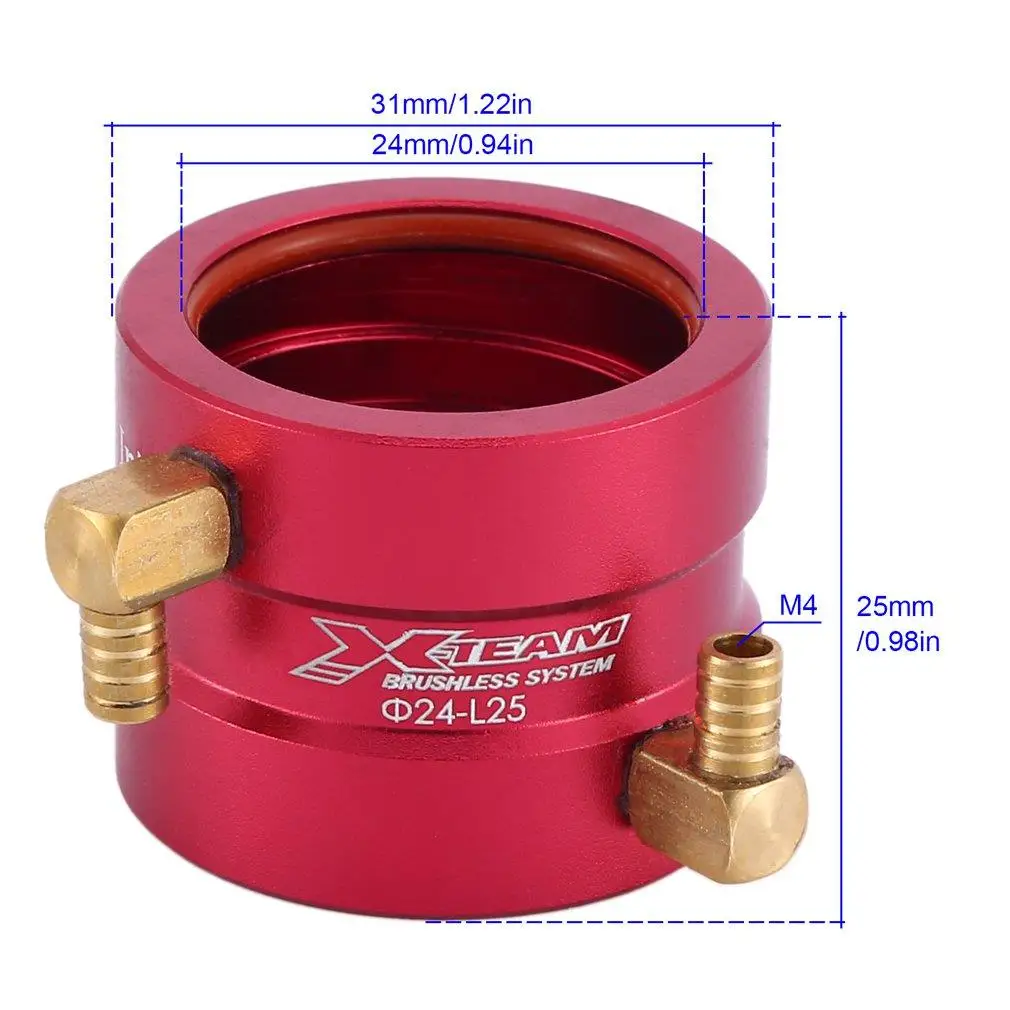 X-TEAM-2425 2430/2435/2440/2445 Metal Water Cooling Jackets For Remote Control Boat Brushless Motor | Игрушки и хобби