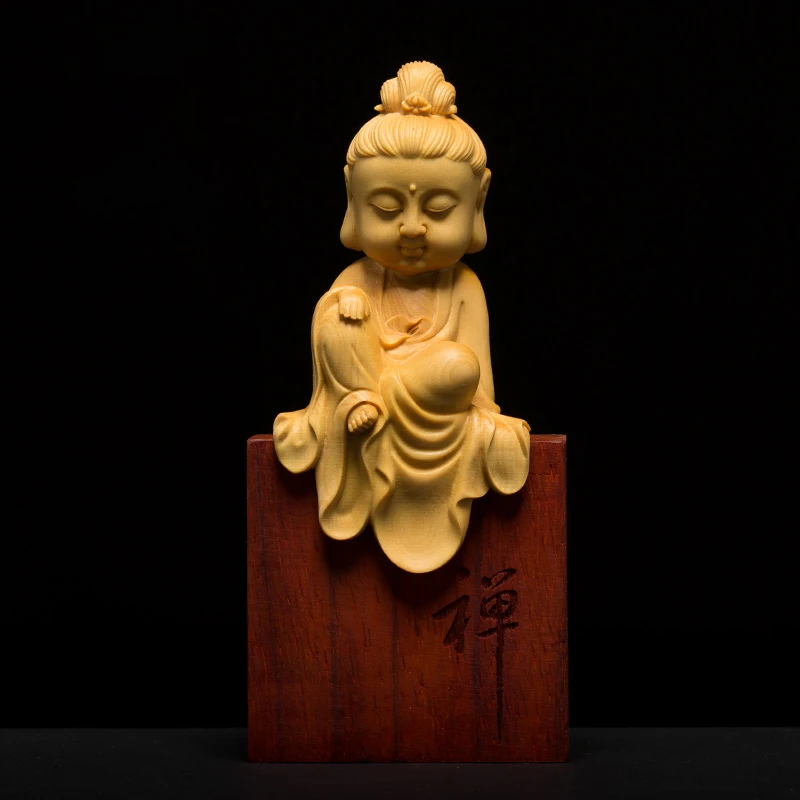 Декоративная статуя Самшит из цельной древесины для гостиной|Статуи и