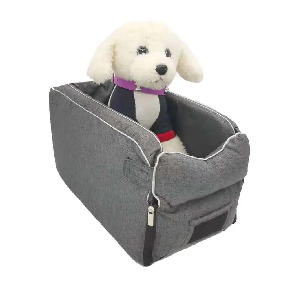 

Car Central Control Dog Kennel Pet Safety Seat Removable Washable Pet Bed Outdoor Carrier Tote Bag For Small Pet Car Travel