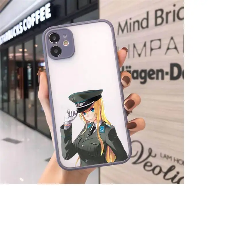 

Police girl fashion cartoon luxury Phone Case cover matte transparent For iphone 7 8 11 12 plus mini x xs xr pro max cover