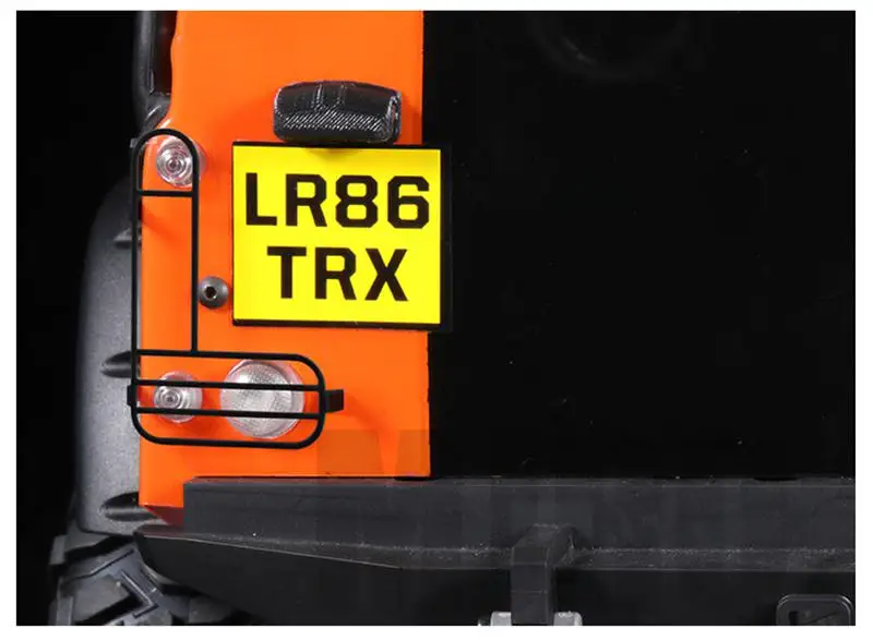 Djrc Trx4 Rear Light Guard Metal Taillight Cover For 1/10 Trax Trx4 Defender Rc Crawler Car Parts Accessories Rc Carros enlarge