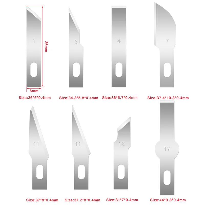 40 Pcs Blade Set Carving Knife Rubber Phone Film Knifes Pen Sharpener Paper Cutting Wood Leather Tools Hand Model Knives | Инструменты