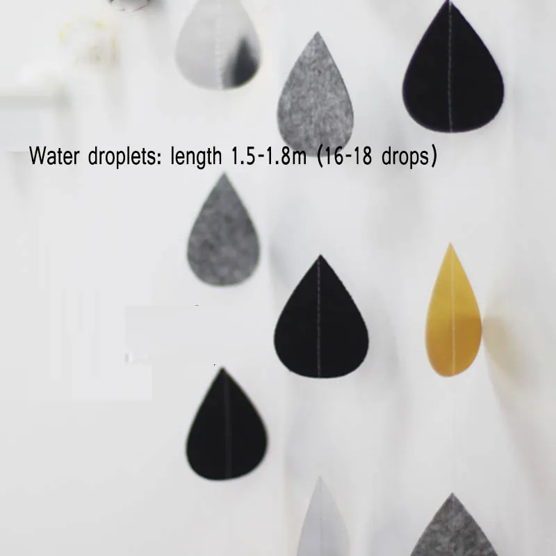 Water droplet flag 1 комплект первый день рождения для мальчиков и девочек вечерние поставки один баннеры украшения тянуть флаги для детского стула декорации животных тематический Декор-баннер - Цвет: Water droplet flag