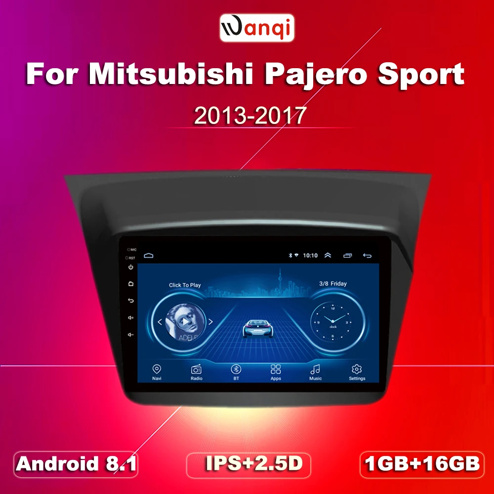 9 дюймов Android 8 1 2.5D Закаленное HD тачскрин радио для Mitsubishi Pajero montero sport 2013-2017 с Bluetooth USB