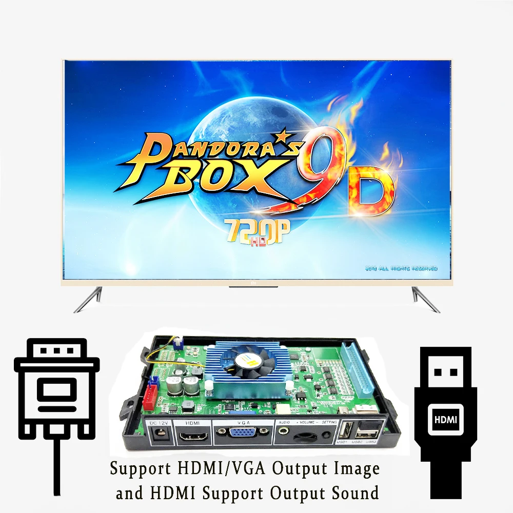 2 игрока оригинальный Pandora Box 9D 2222 копия SANWA Джойстик хромиросветодиодный