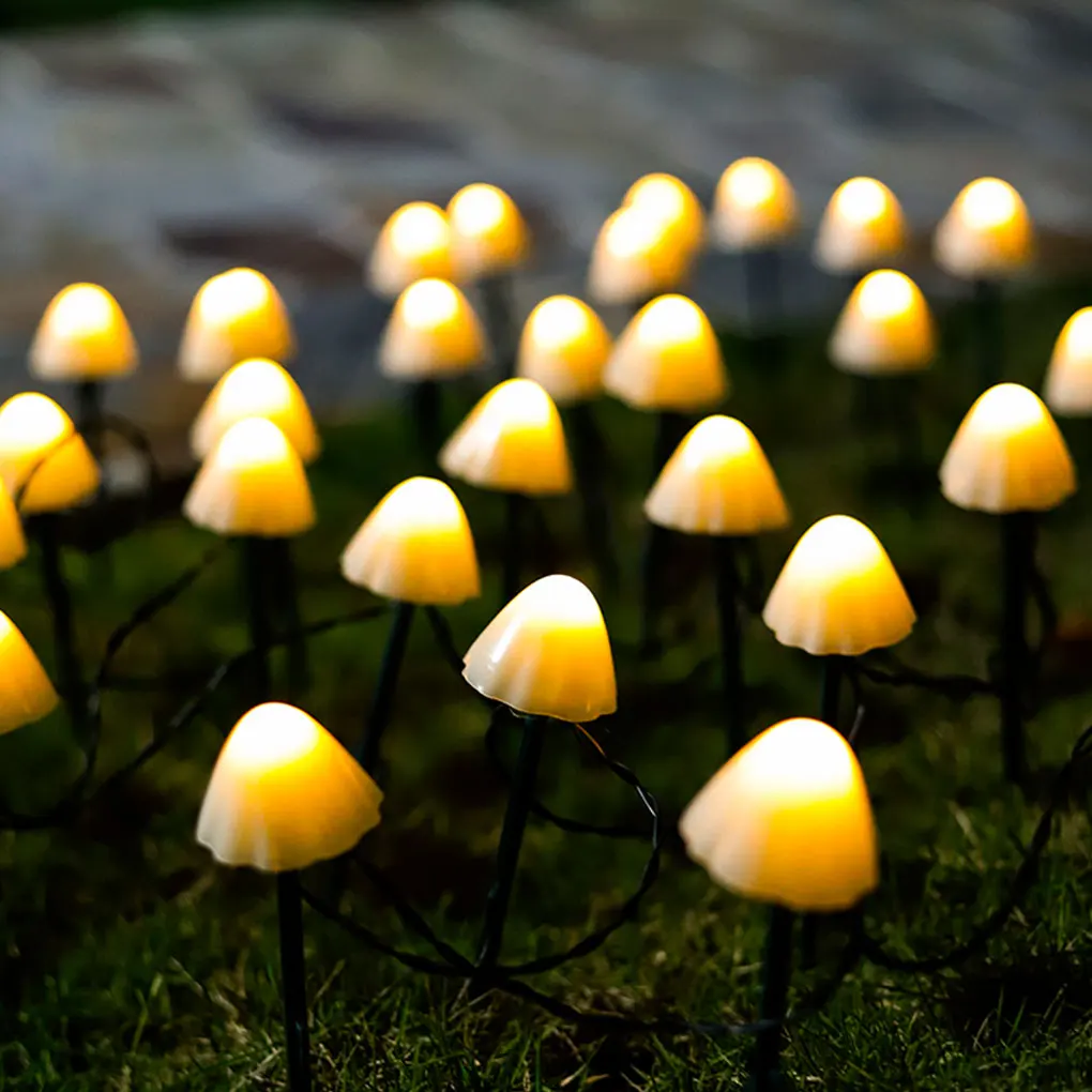 

Solar LED Light Outdoor Mushroom Garden Decoration Lights IP66 Waterproof Garden Garland Furniture Decor Solar Cell Fairy Lights