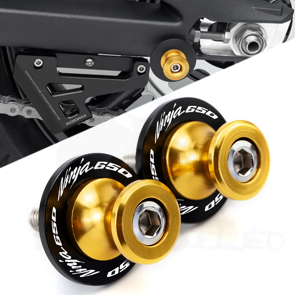 

M8 NINJA650 Motorcycle Swingarm Spools Rear Stand Screws Sliders CNC Aluminum Accessories For Kawasaki Ninja 650 -2020 2021 2022