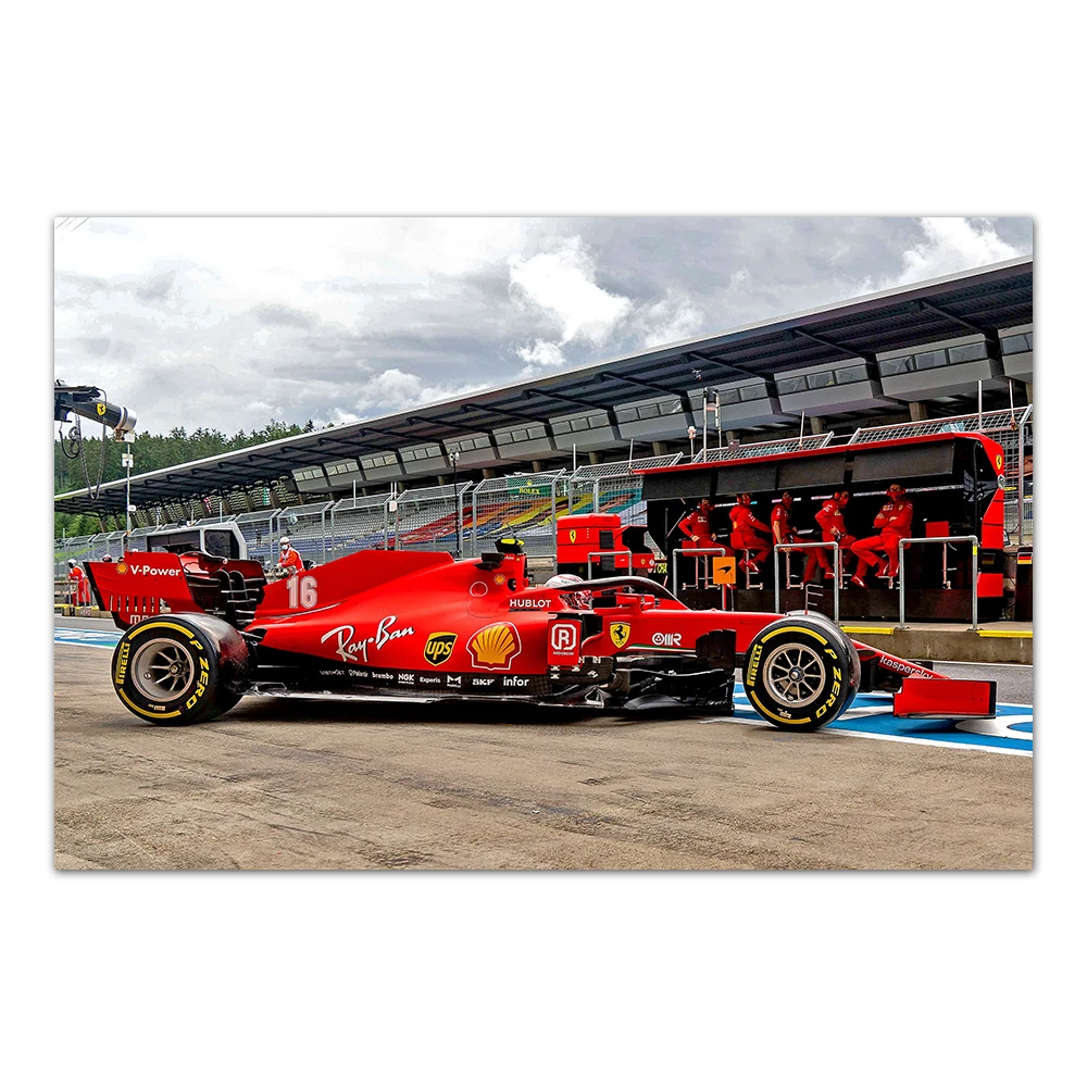 Красные плакаты SF1000 с гоночными автомобилями настенные художественные картины
