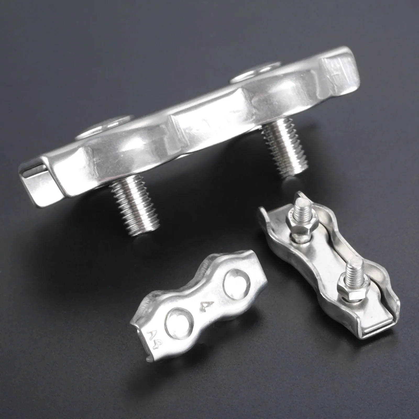 

2/3/4/5mm Duplex Wire Rope Clip Cable Rigging Rope Wire Clamp Caliper Grip Wirerope Clips Stainless Steel 316 Boats Accessories