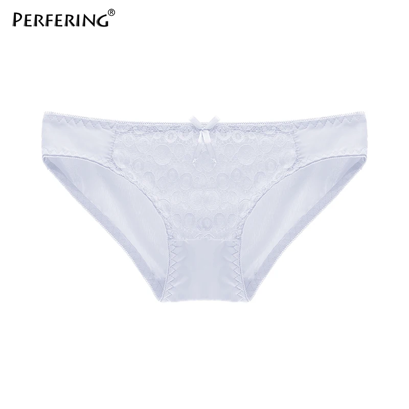 Perfering кружевные трусы, M L XL, женские трусики, женское сексуальное нижнее белье, женское нижнее белье, дамское нижнее белье, интимные новые трусики со средней посадкой - Цвет: WHITE