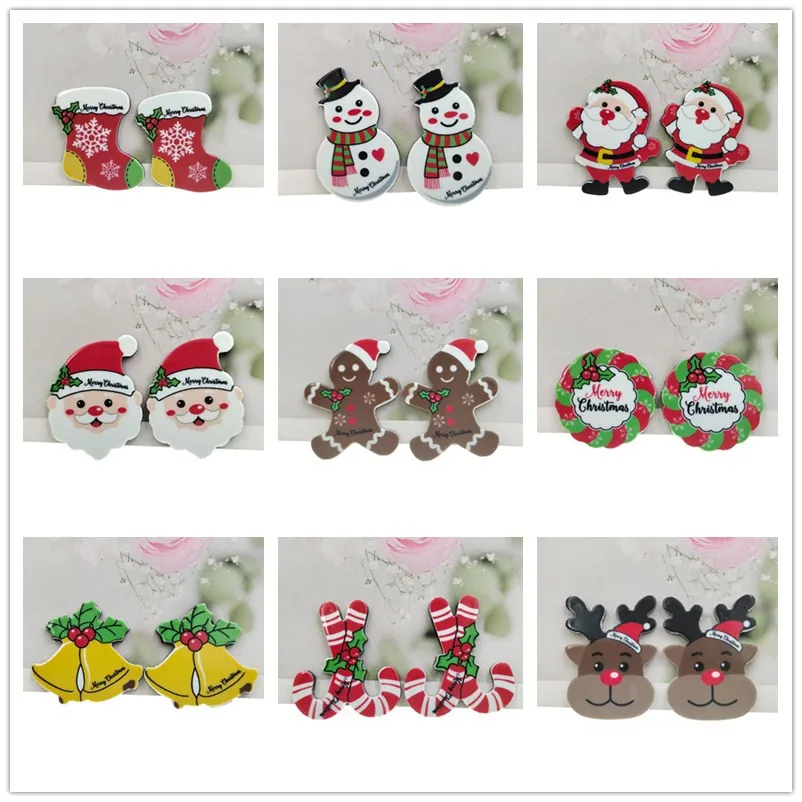 

20pcs/lot kawaii planar resin Christmas Santa Claus snowman new arrival DIY resin cabochons accessories