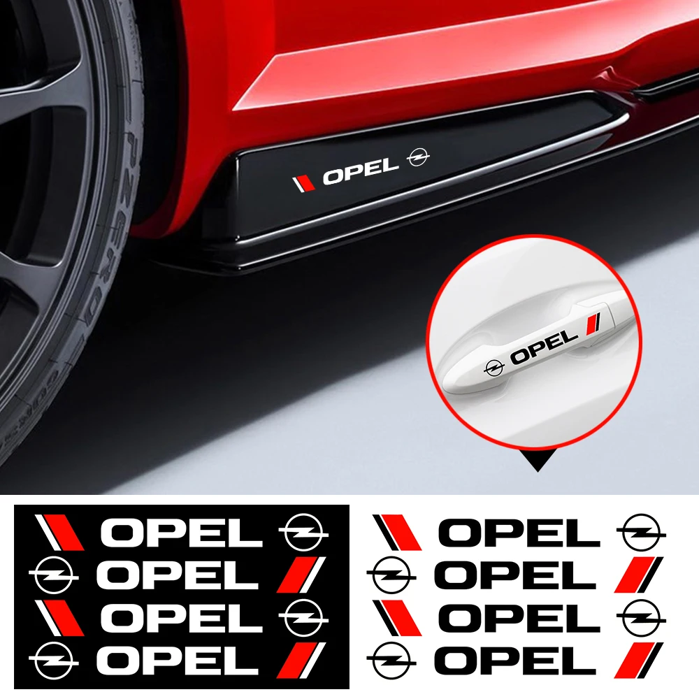 

4pcs Car Doorknob Stickers Auto Body Decal Accessories For Opel Astra h j k f h Insignia Mokka Corsa d Zafira b Meriva x Vectra