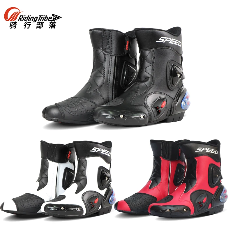 PRO BIKER брендовые кожаные дышащие уличные спортивные мотоциклетные ботинки