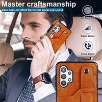 leather wallet case for samsung s21 s20 fe ultra 20 plus wristband bracket stand cover a72 a52 a22 a32 a82 5g card slots note20