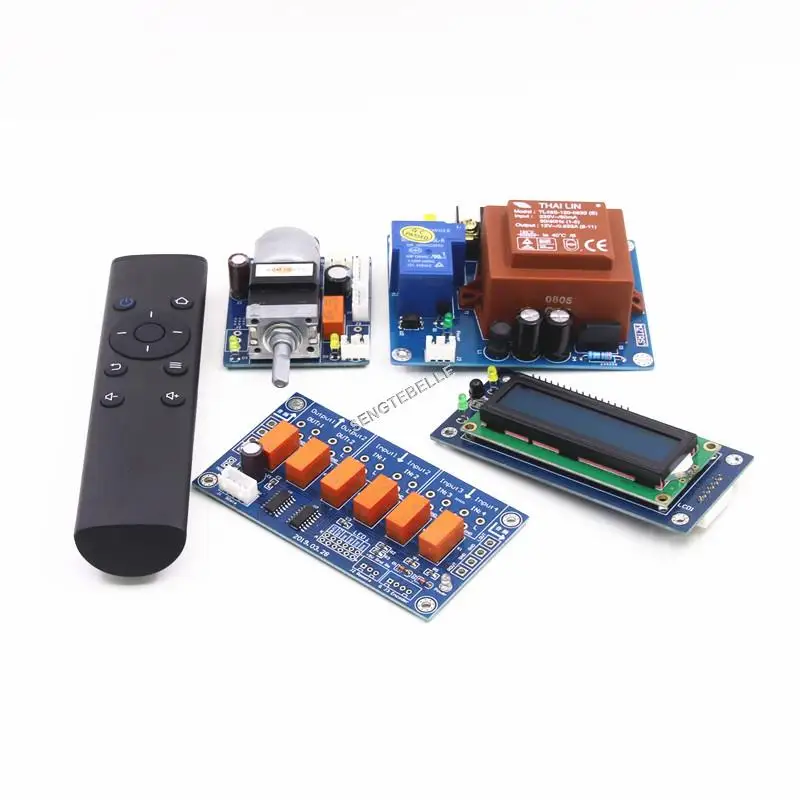 

Hifi Motor potentiometer preamp board remote volume control board+display+AC230V transformer+input switch
