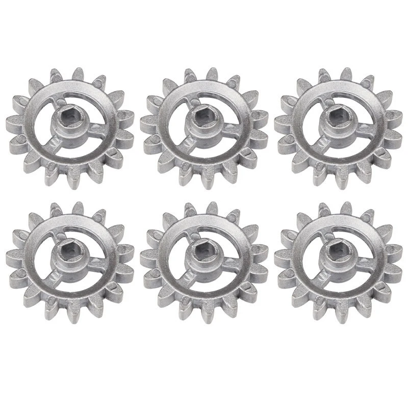 

LBER 6PC 5CM Silver Automatic Revolving Useful Mini Replacement Heat Resistant Aluminum Barbecue Frame Gear Durable Hardware